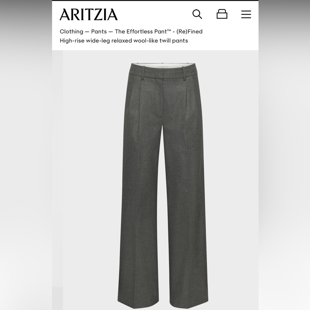 Aritzia The Effortless pants/ slacks gray